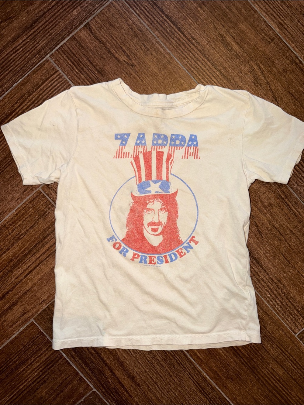 Rowdy Sprout Kids Cream Zappa For President Graphic Tee 4T
